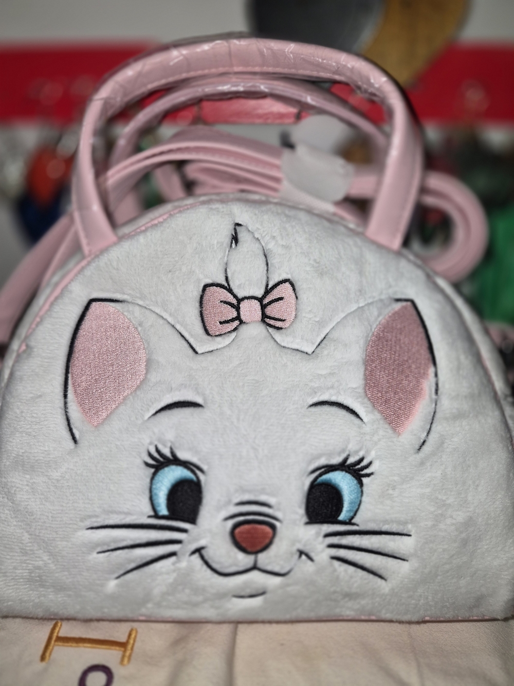 Disney Plush White & Pink Cat Mini Backpack
